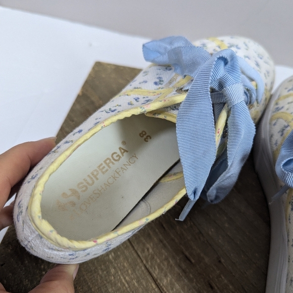 Superga x LoveShackFancy Floral Platform Sneakers – Size 38 / US 7.5 - Picture 9 of 12